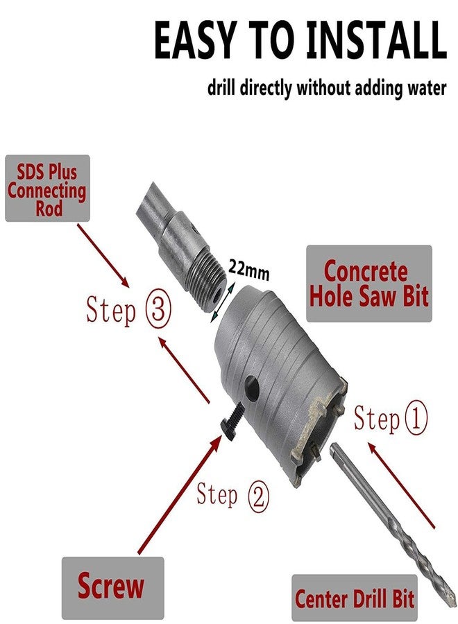 Inditrust Metal 100mm Concrete hole saw Cement Stone Wall Hollow Drill Bit air conditioning - Image 5